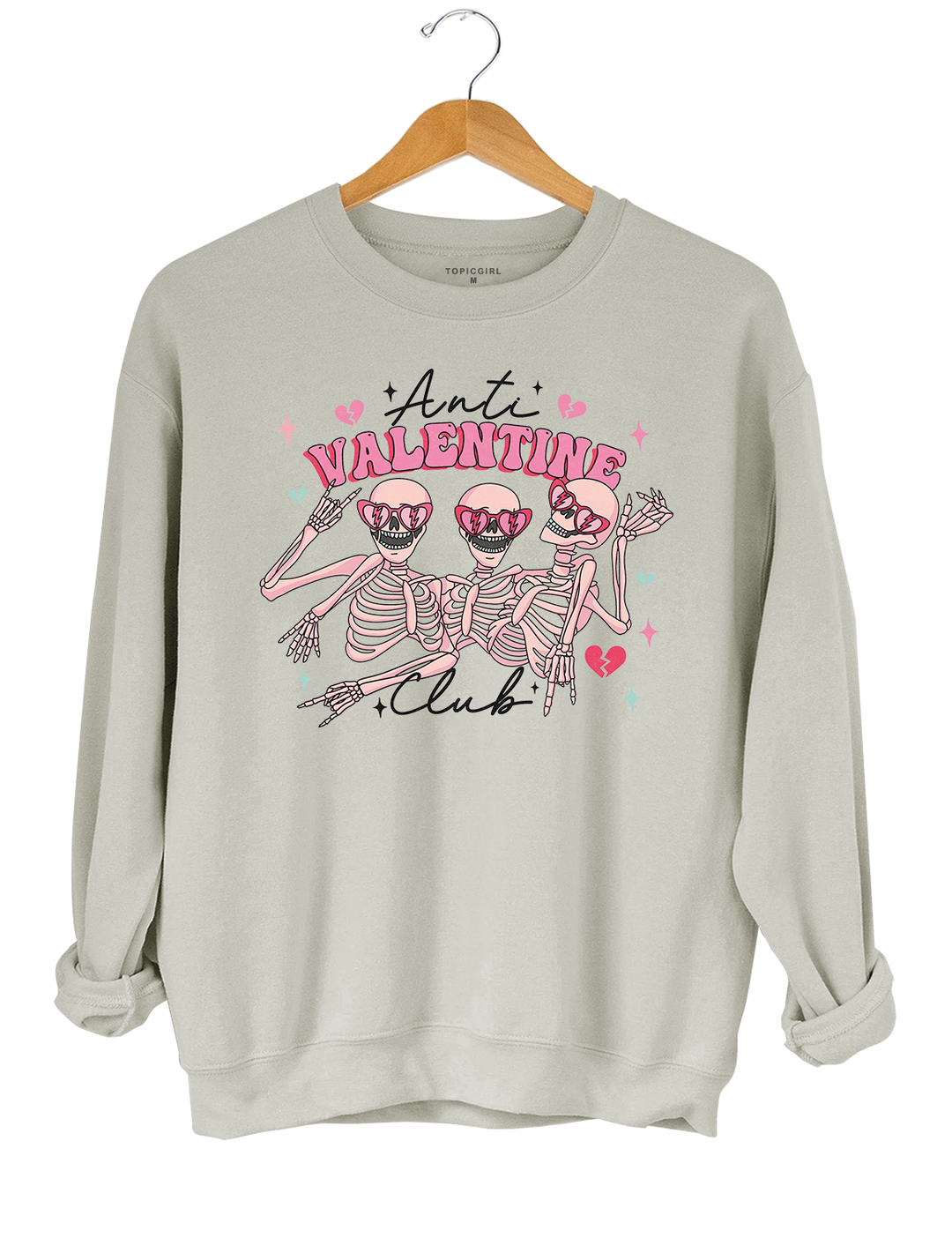 Anti Valentine Club Crop Sweatshirt