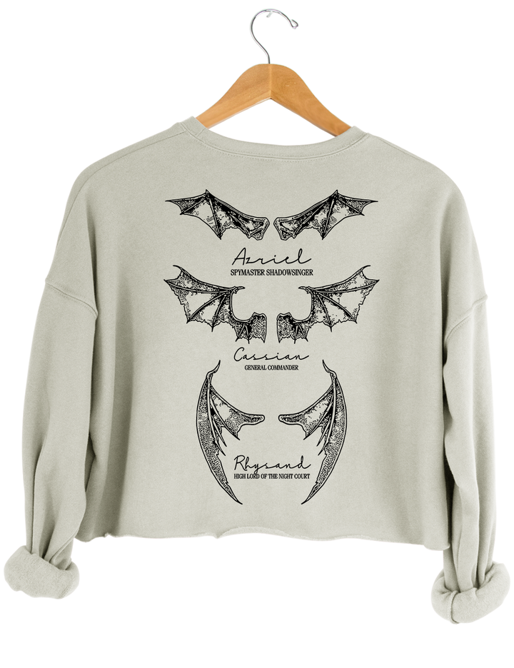 The Bat Boys A Court of Thorn and Roses Crop Sweatshirt