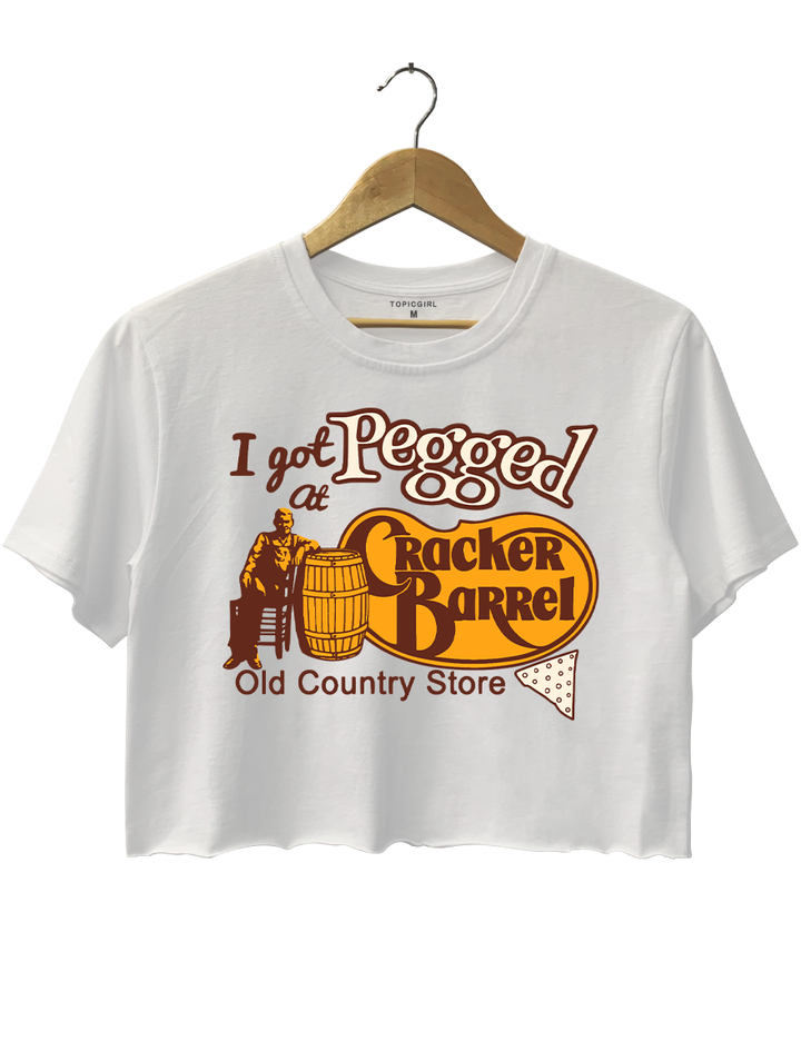 I Got Pegged At Cracker Barrel Old Country Store Crop Top