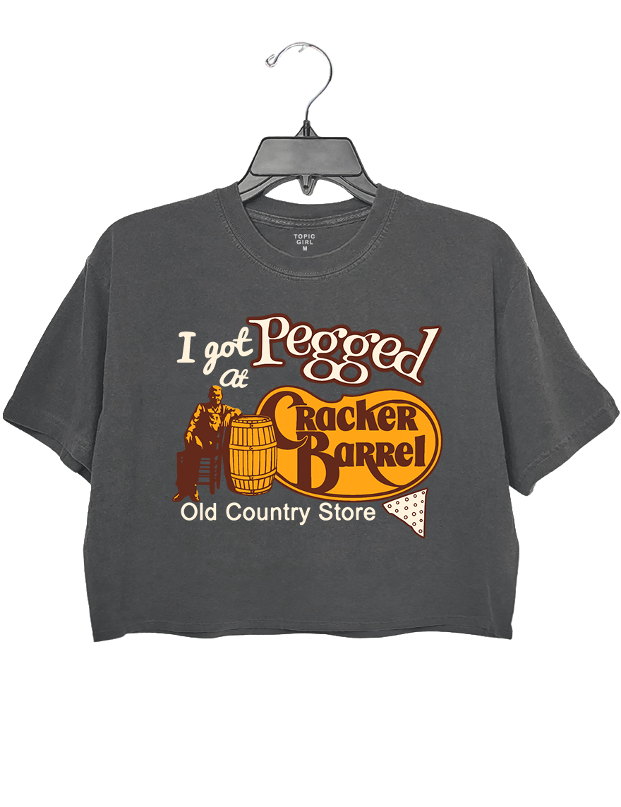 I Got Pegged At Cracker Barrel Old Country Store Crop Sweatshirt