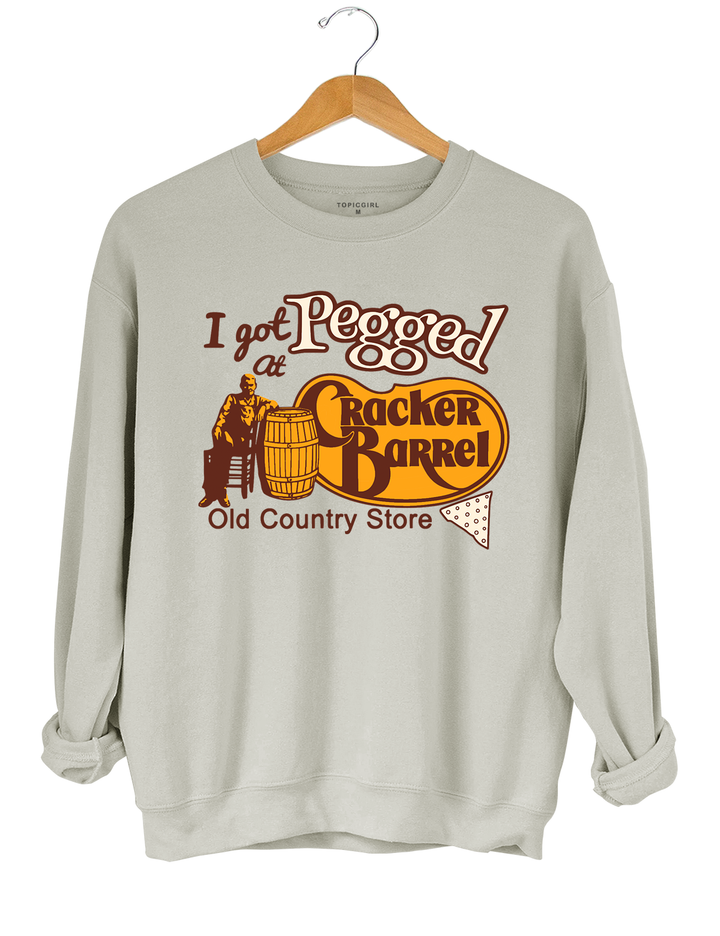 I Got Pegged At Cracker Barrel Old Country Store Crop Top