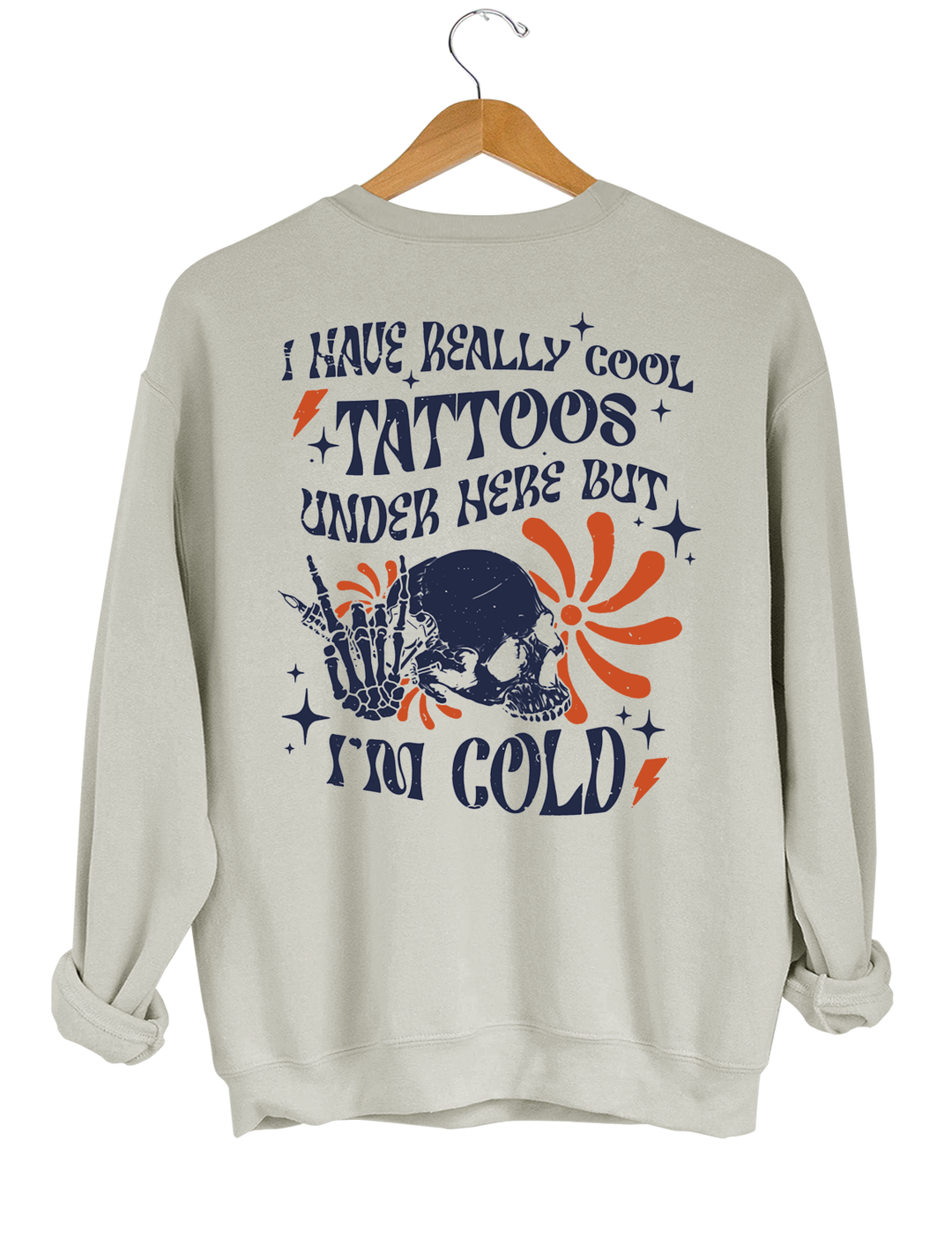 I Have Cool Tattoos Crop Sweatshirt