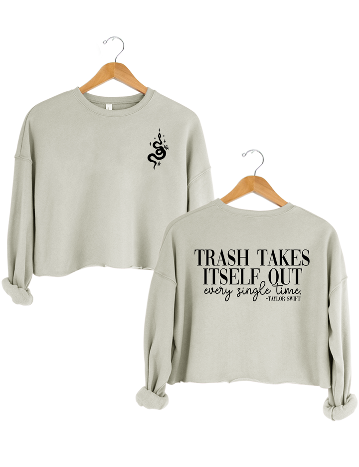 Trash Takes Itself Out Every Single Time Taylor Swift Crop Top