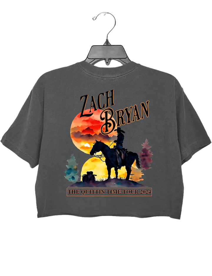 Zach Bryan The Quittin Time Tour 2024 Crop Top