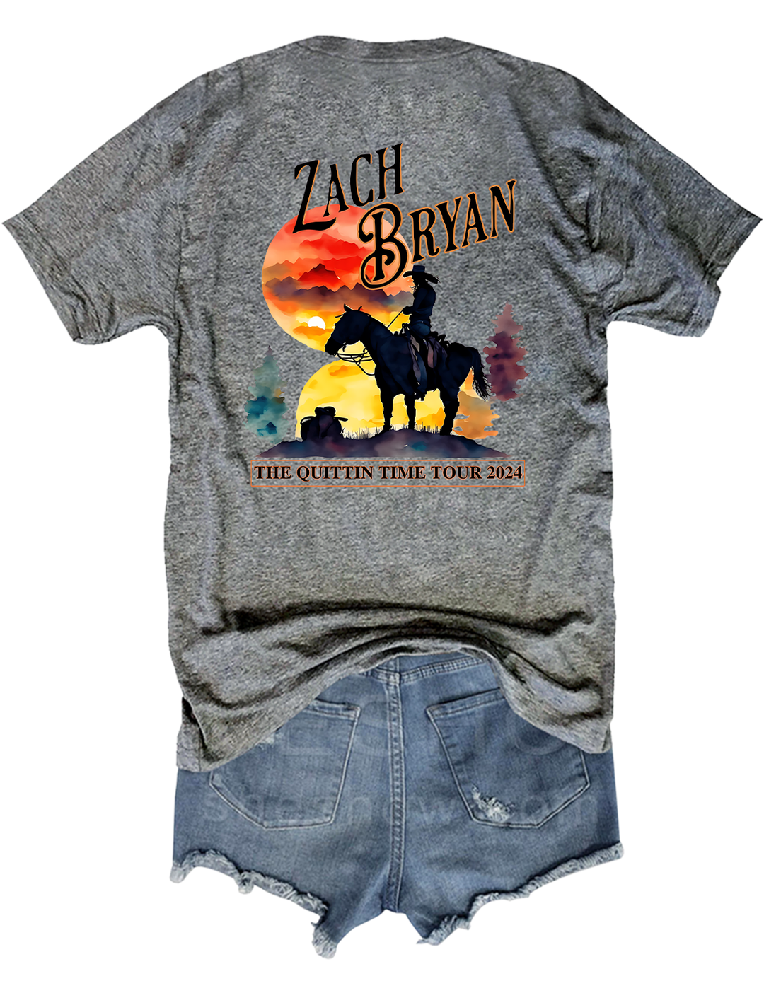 Zach Bryan The Quittin Time Tour 2024 Crop Top