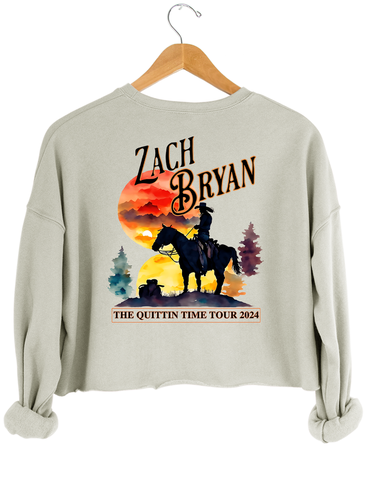 Zach Bryan The Quittin Time Tour 2024 Crop Top