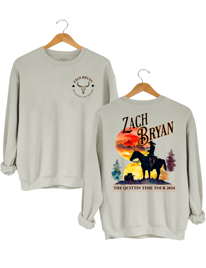 Zach Bryan The Quittin Time Tour 2024 Crop Top