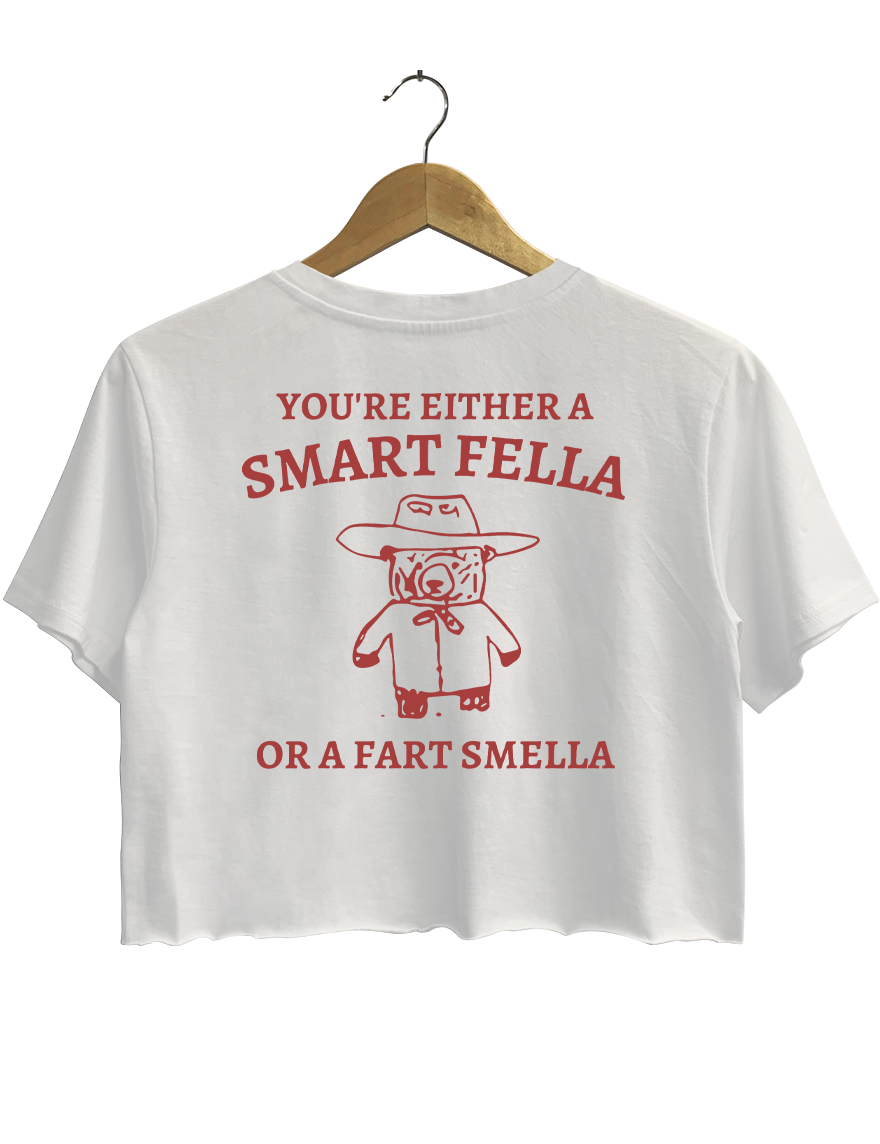 Are You A Smart Fella Or Fart Smella? Crop Top