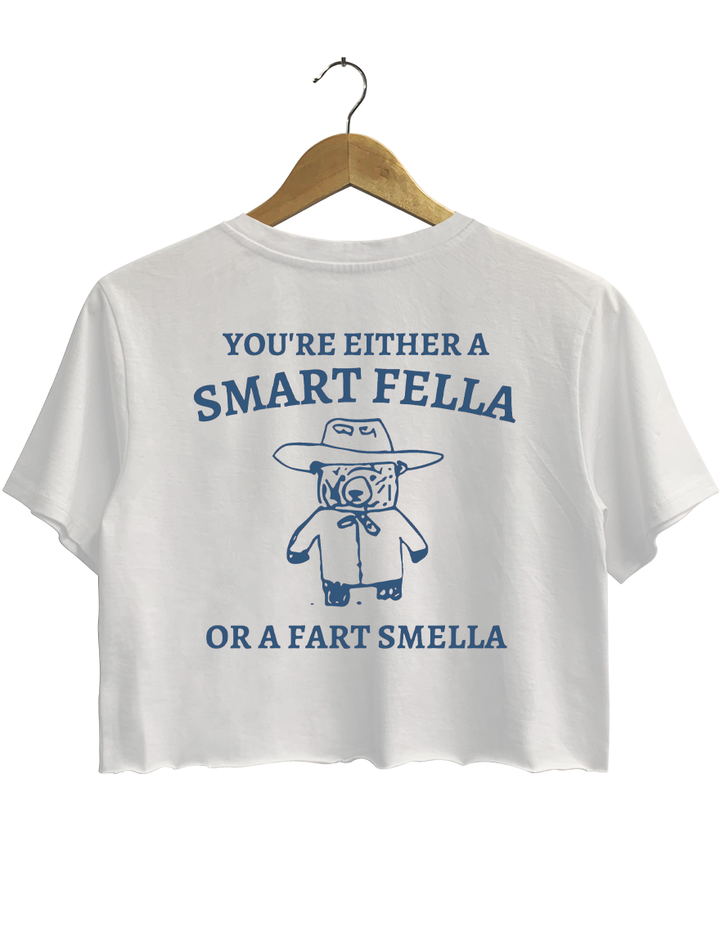 Are You A Smart Fella Or Fart Smella? Crop Top