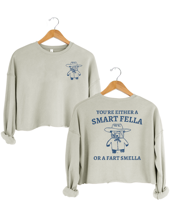 Are You A Smart Fella Or Fart Smella? Crop Top