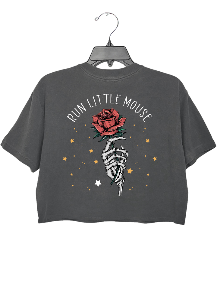 Run Little Mouse Rose Crop Top