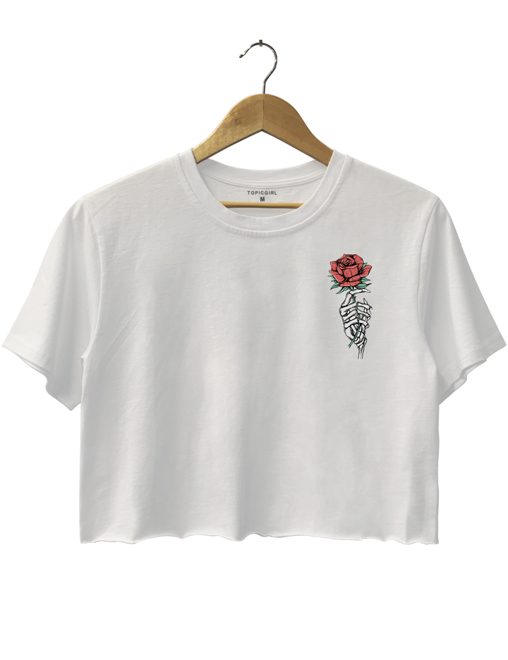 Run Little Mouse Rose Crop Top