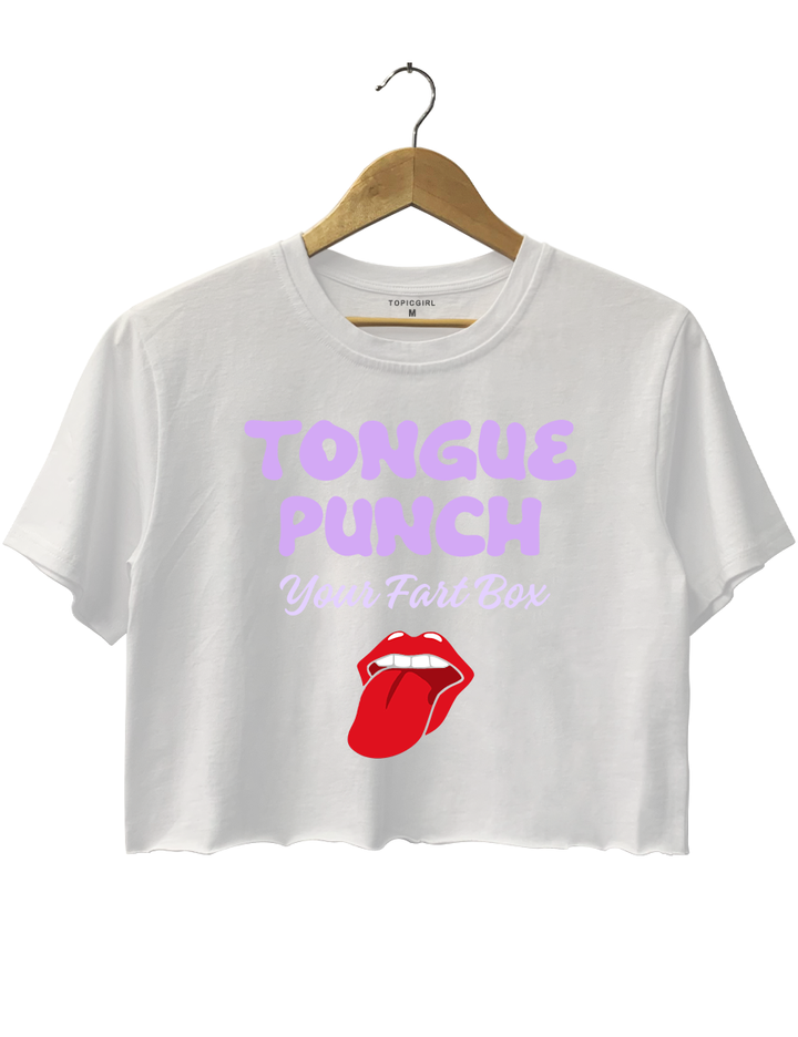 Tongue Punch Your Fart Box Crop Top