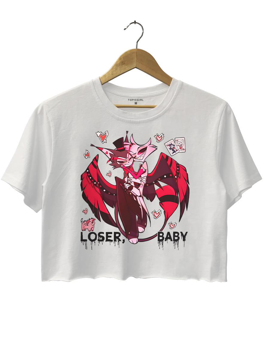 Loser Baby Angel Dust And Husk Hazbin Hotel Crop Top – topicgirl