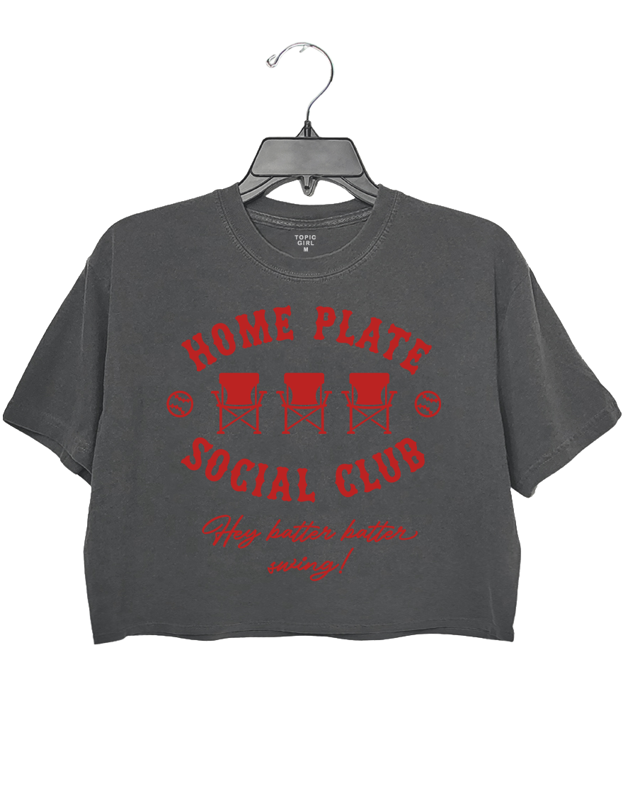 Home Plate Social Club Hey Batter Batter Swing Crop Top