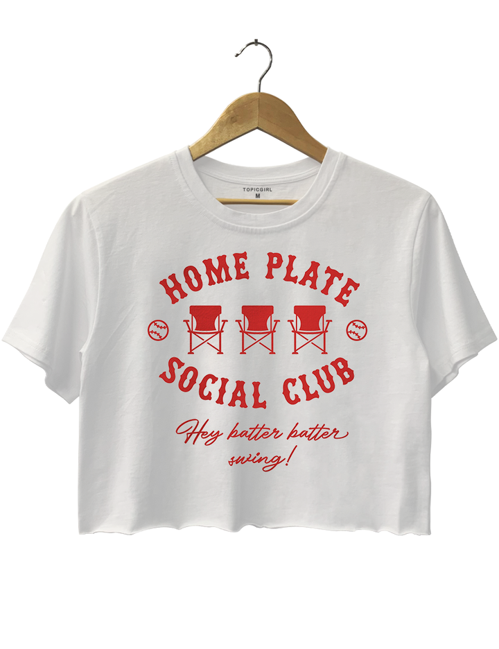 Home Plate Social Club Hey Batter Batter Swing Crop Top