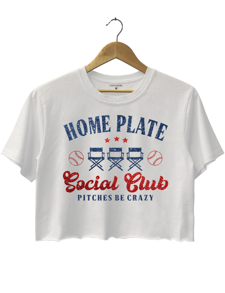 Home Plate Social Club Crop Top