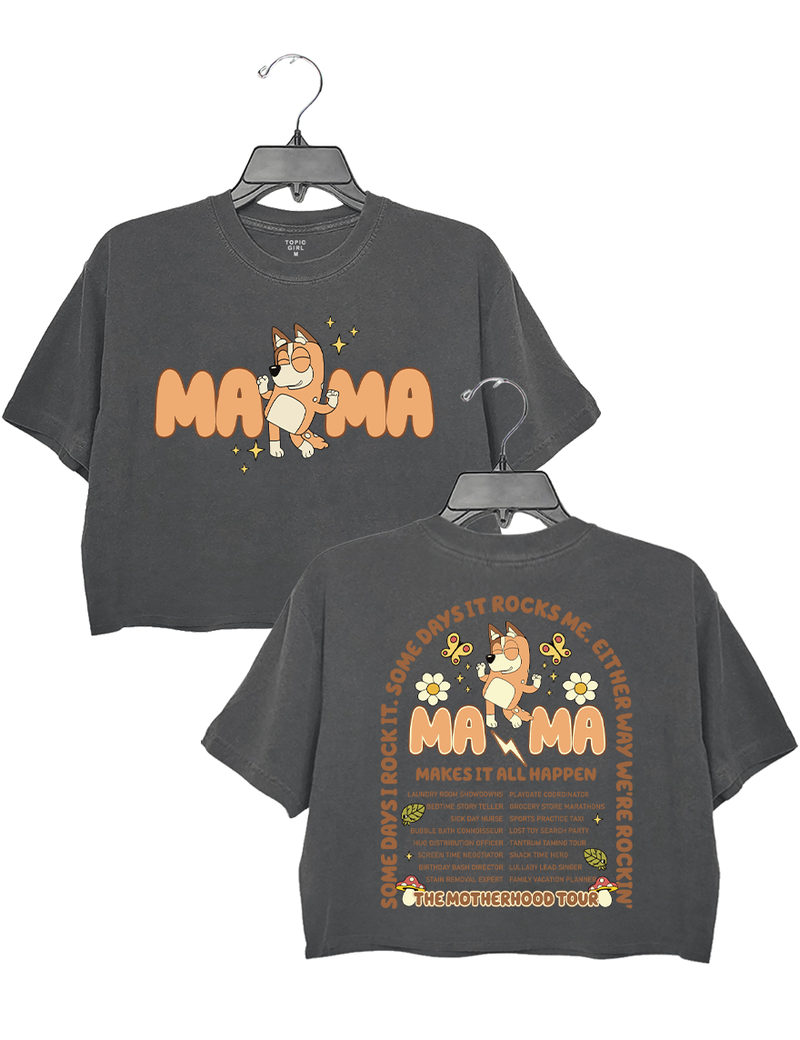 Bluey Mama The Motherhood Tour Crop Top