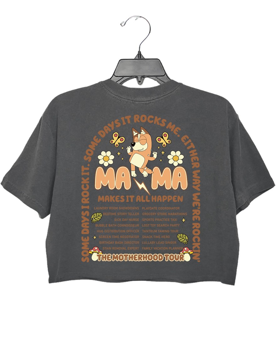 Bluey Mama The Motherhood Tour Crop Top