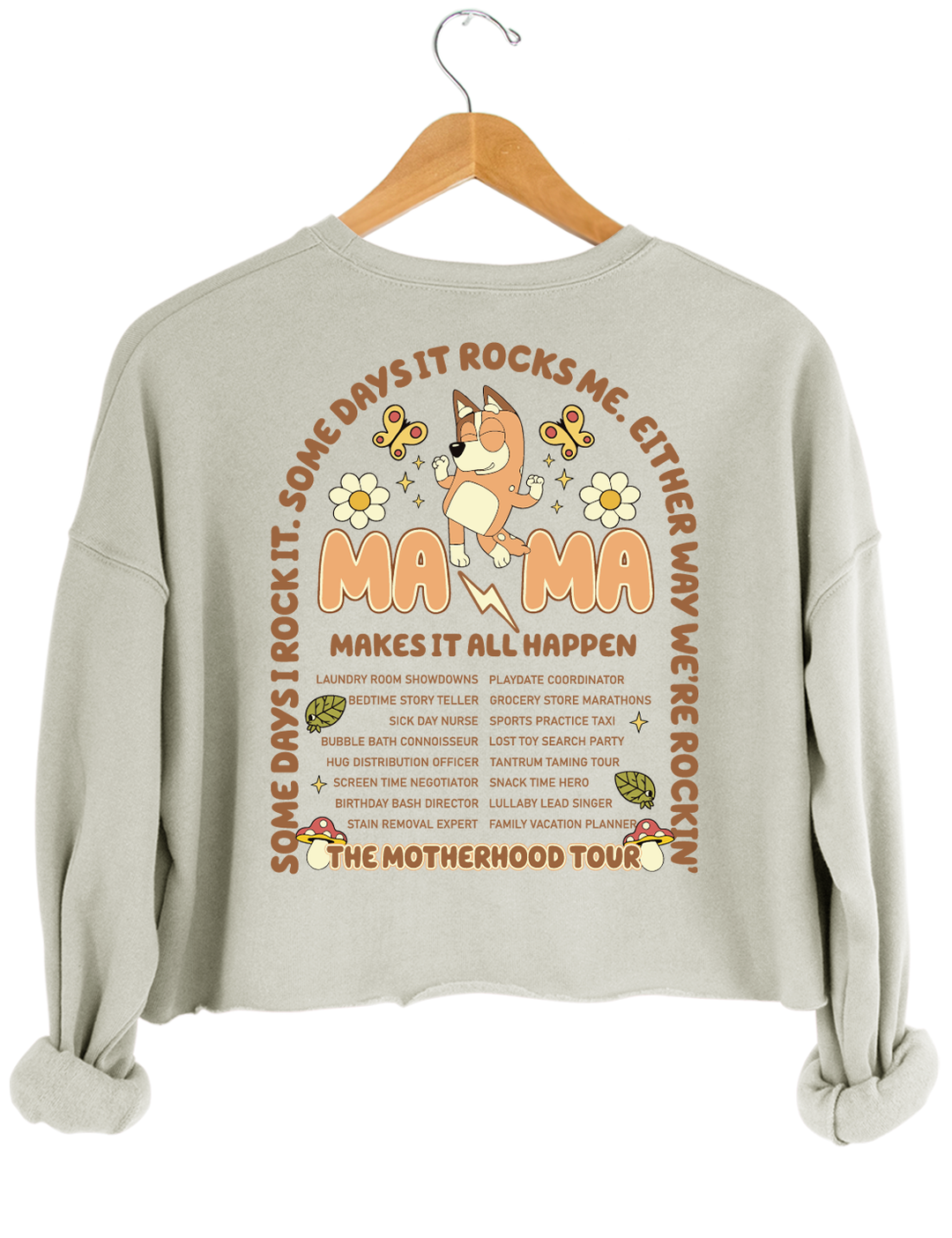 Bluey Mama The Motherhood Tour Crop Top