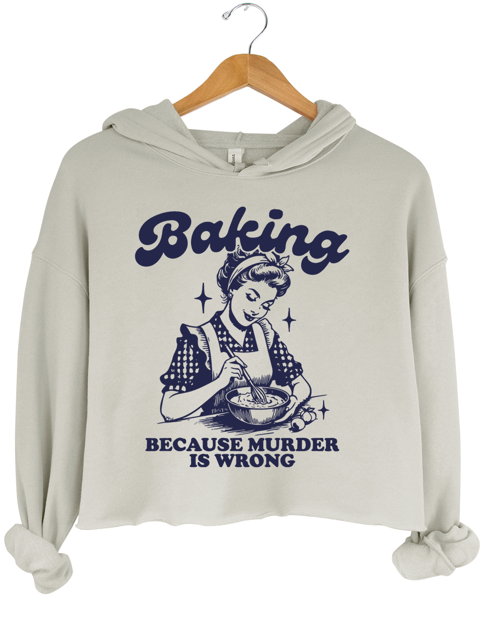 Baking Because Murder Is Wrong Crop Top