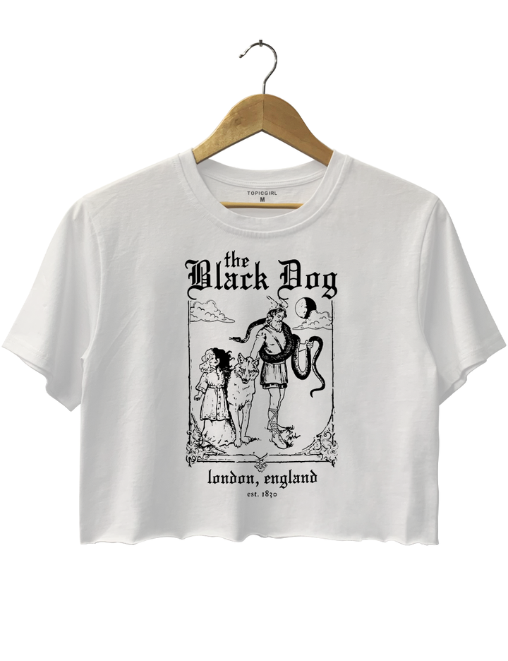 The Black Dog London England Crop Top