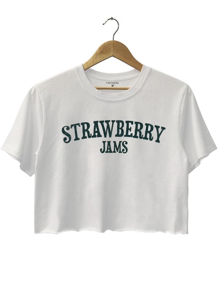 Frog Strawberry Jams But My Glock Don't Crop Top