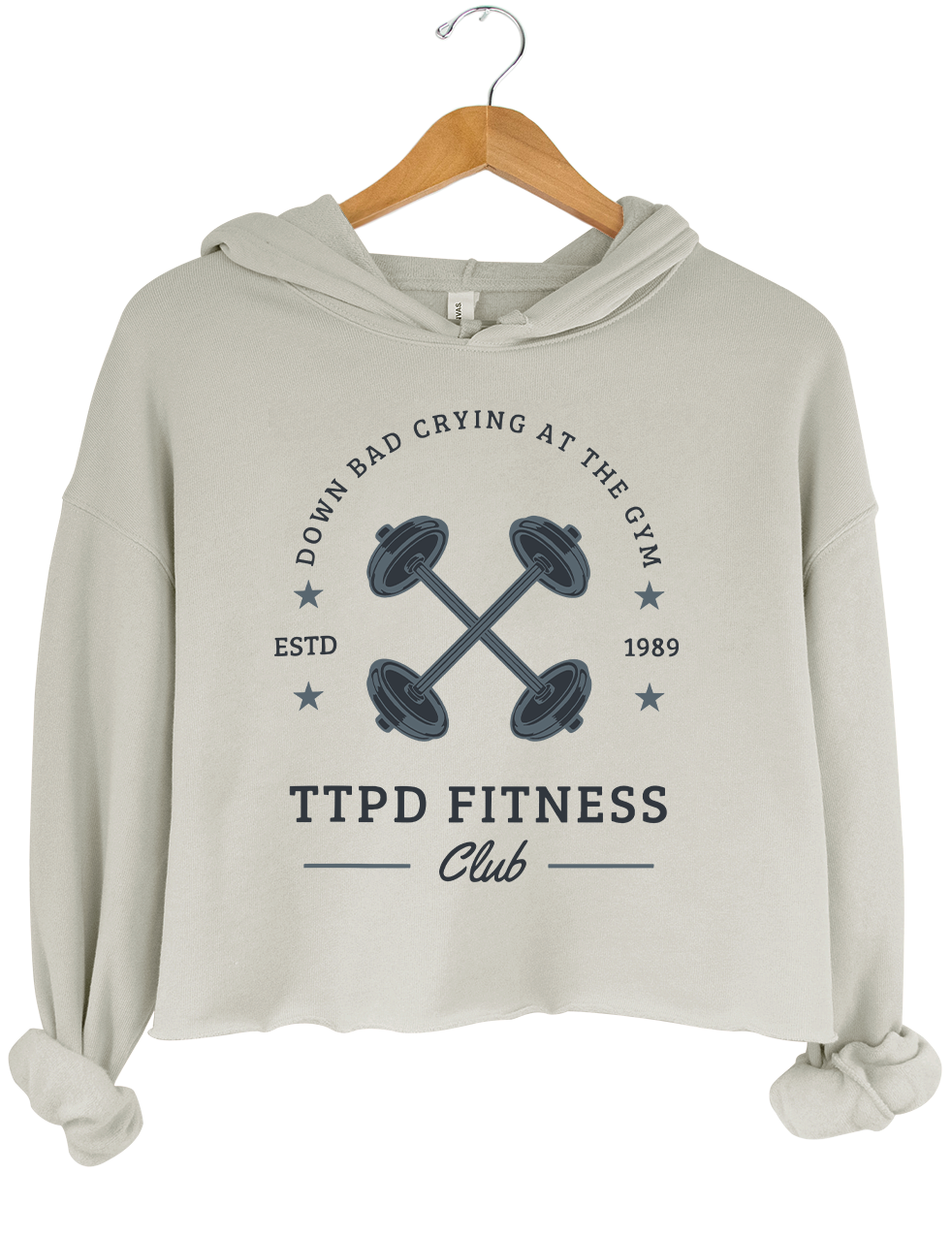 TTPD Fitness Club Down Bad Crying At The Gym Crop Top