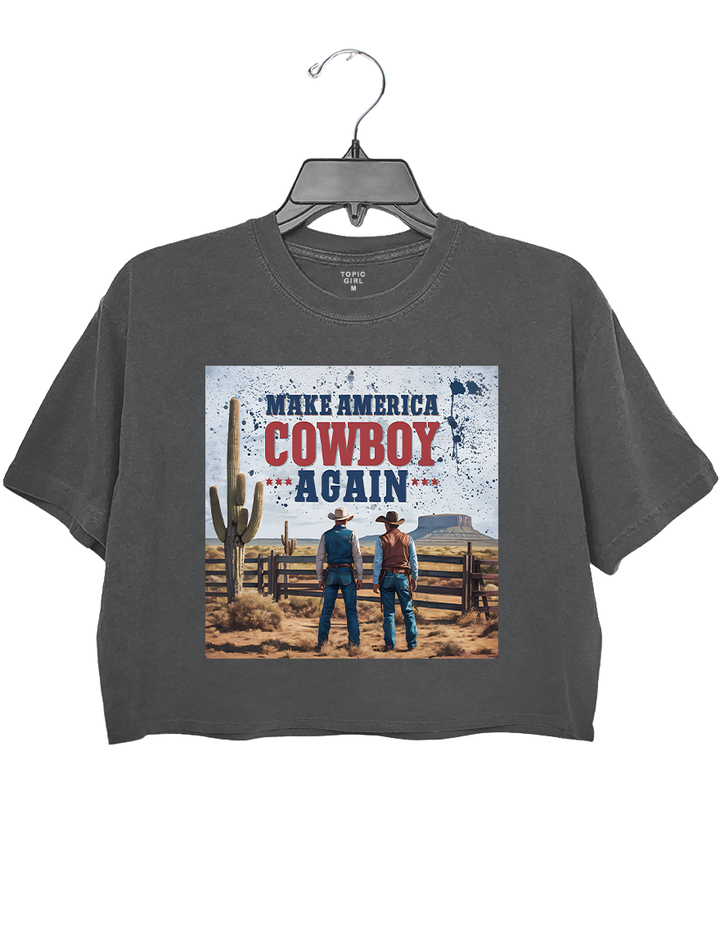 Make America Cowboy Again Crop Top