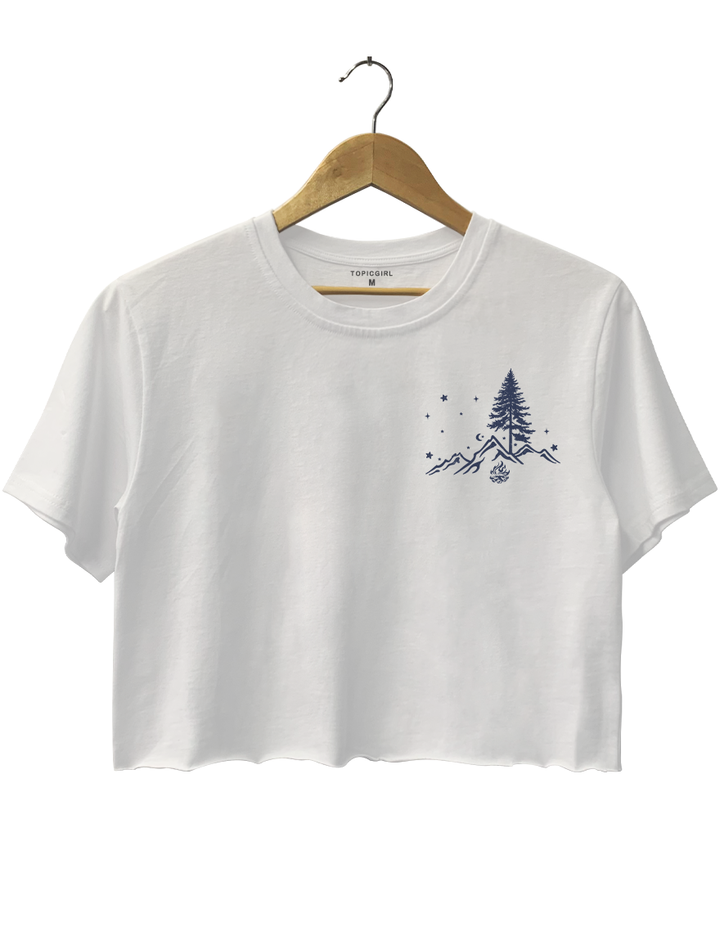 No City Lights Just Camp Fire Nights Crop Top