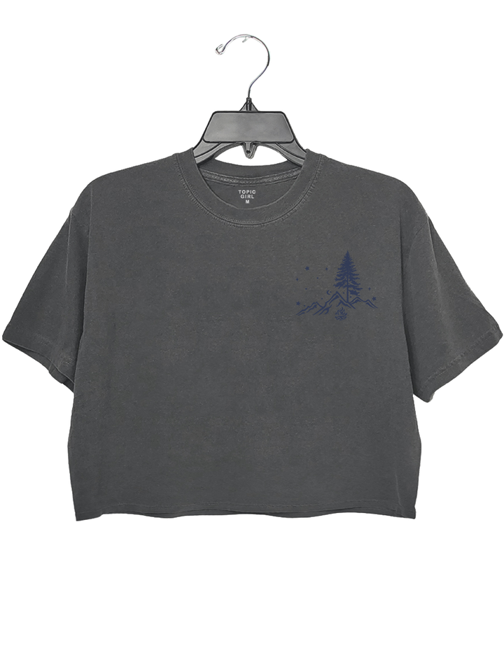 No City Lights Just Camp Fire Nights Crop Top