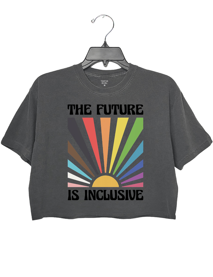 LGBTQ Gift Progress Pride The Future Is Inclusive Crop Top