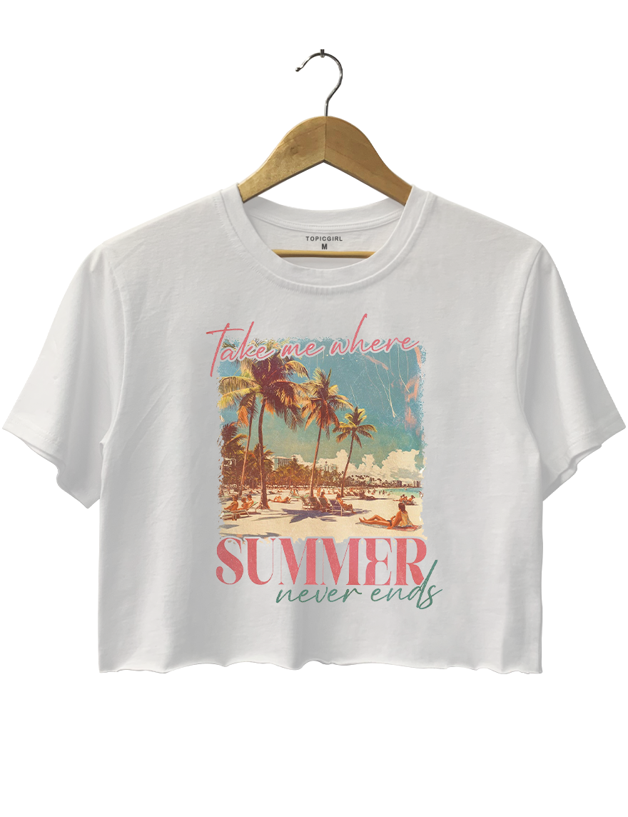 Take Me Where Summer Never Ends Crop Top