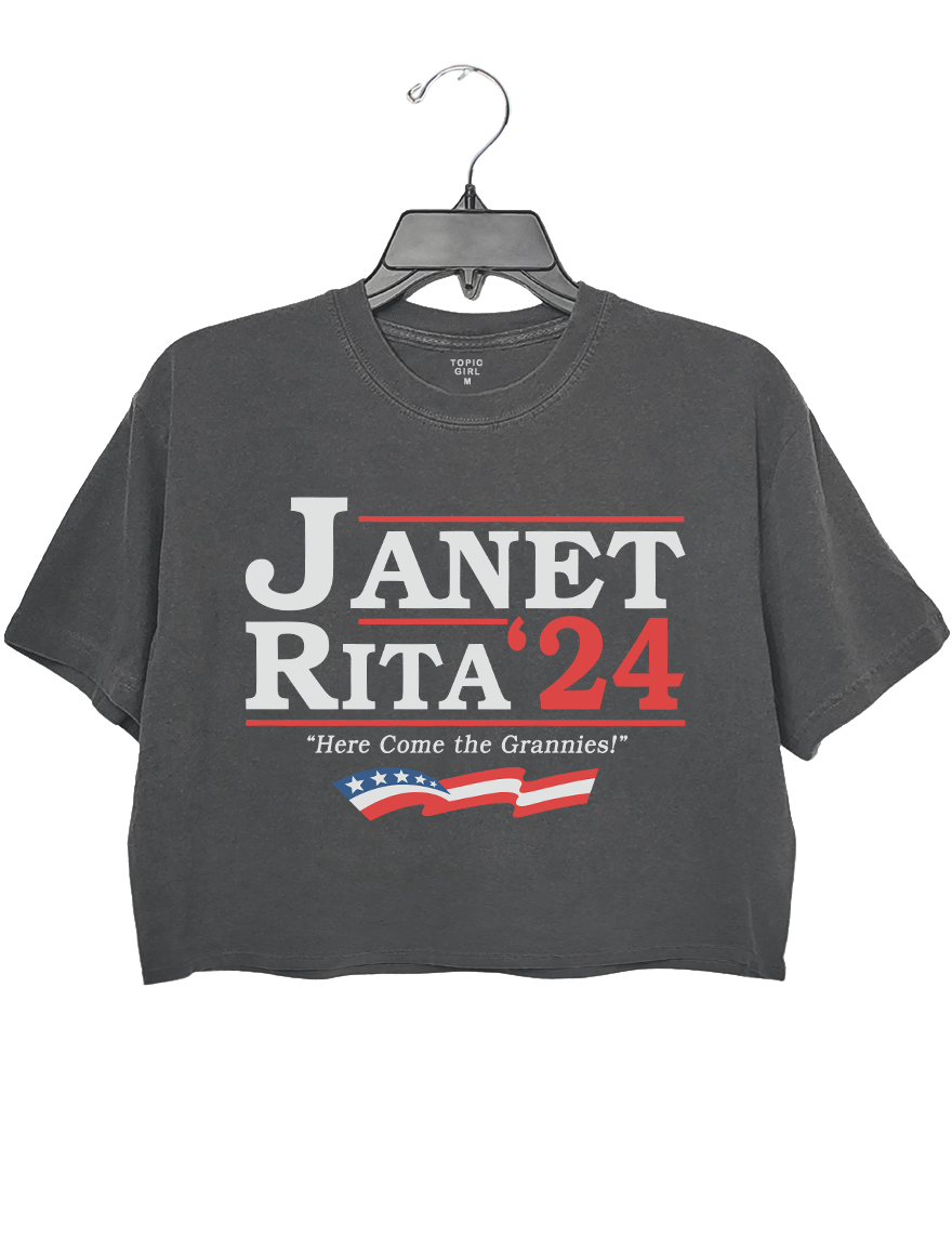 Janet And Rita 2024 Here Come The Grannies Crop Top