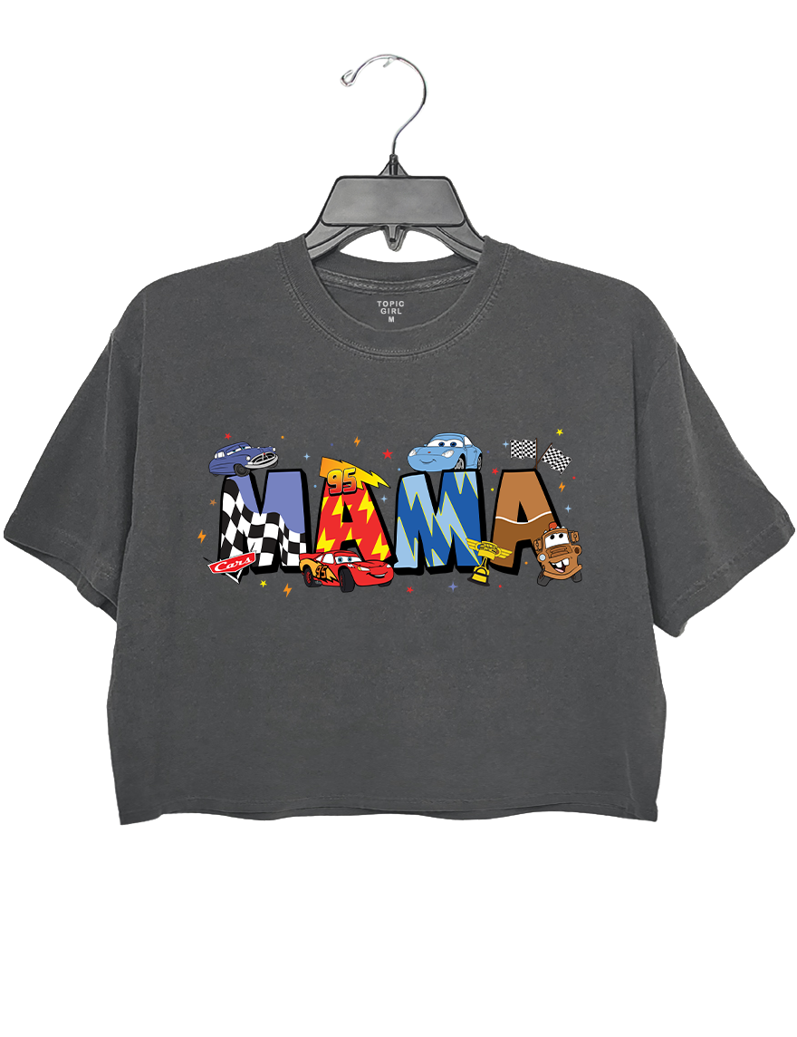 Mama Pixar Cars  Crop Top