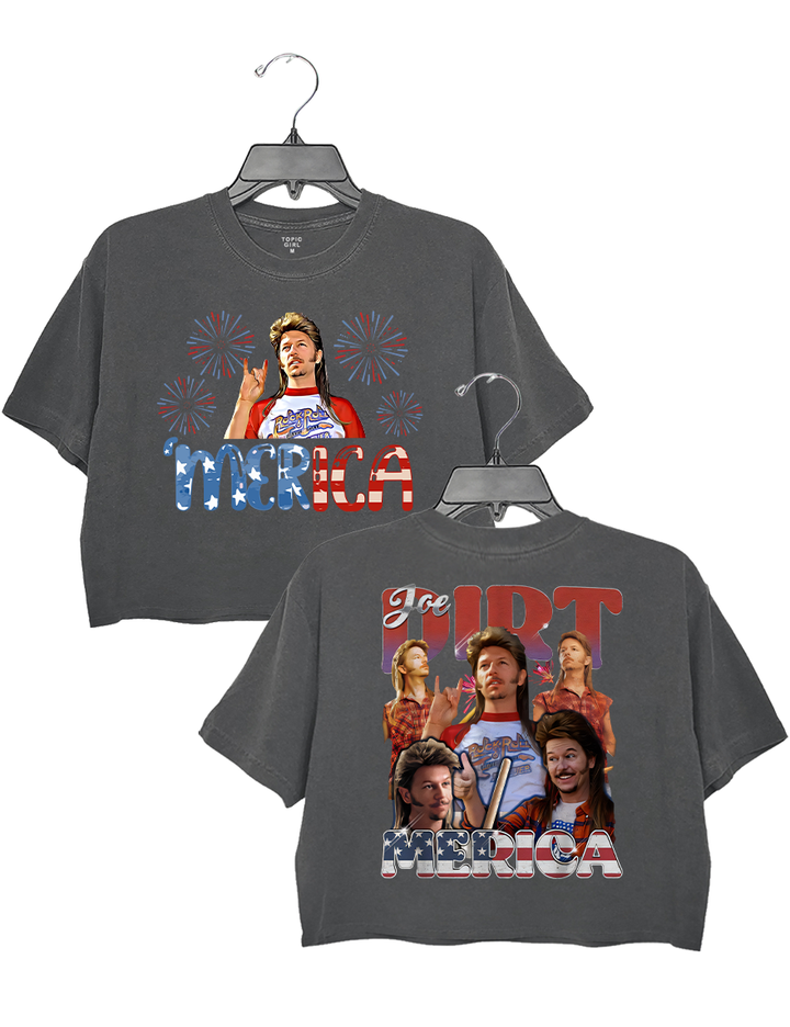 Joe Dirt Merica 4th Of July Crop Top