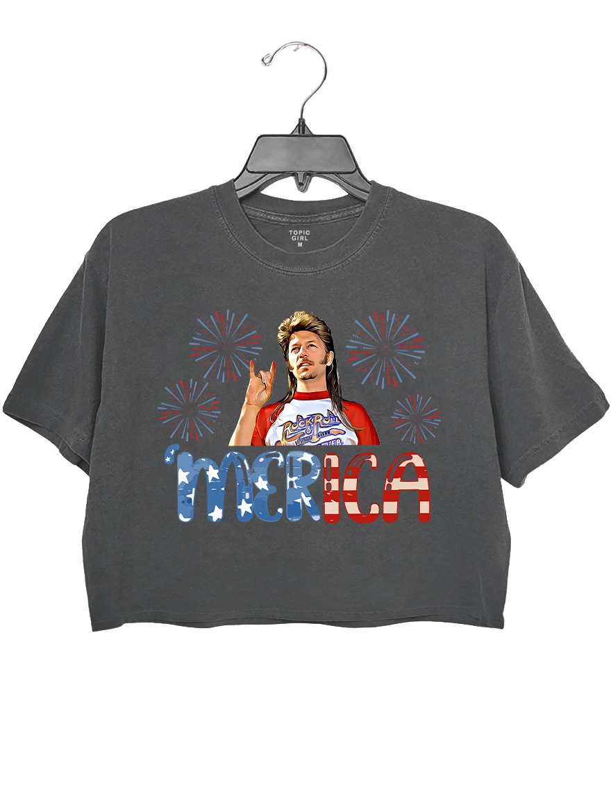 Joe Dirt Merica 4th Of July Crop Top