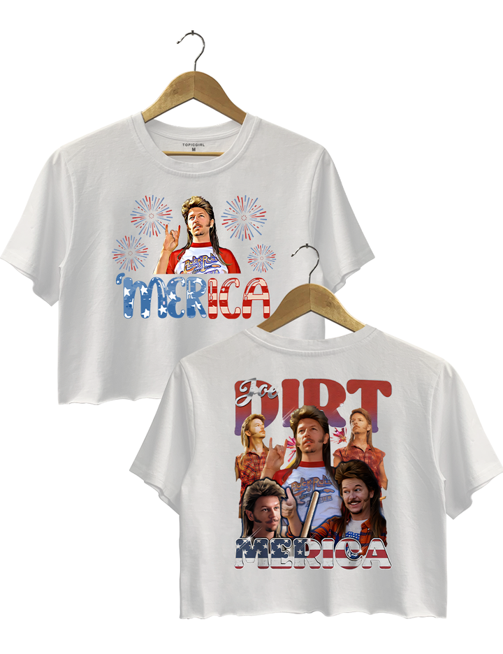 Joe Dirt Merica 4th Of July Crop Top