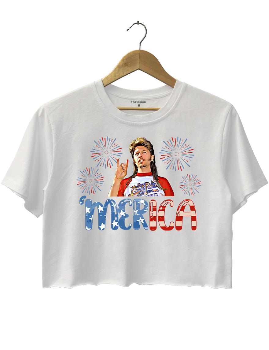 Joe Dirt Merica 4th Of July Crop Top