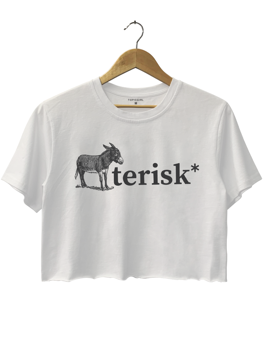 Asterisk Reader Writer Funny Saying Crop Top