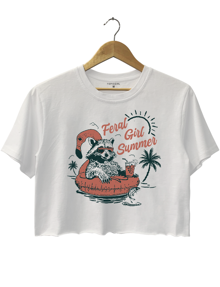 Opossum Feral Girl Summer Crop Top