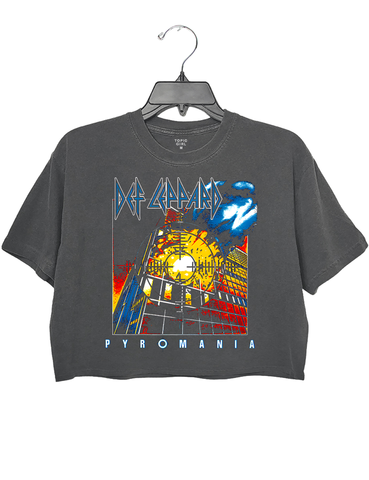 Def Leppard Pyromania Tour 2024 Detroit Crop Top