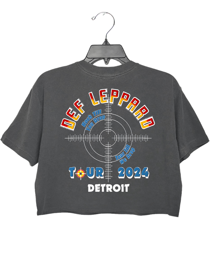 Def Leppard Pyromania Tour 2024 Detroit Crop Top