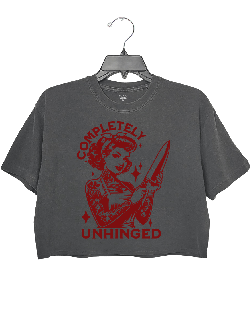 Completely Unhinged Tattoo Girl Crop Top