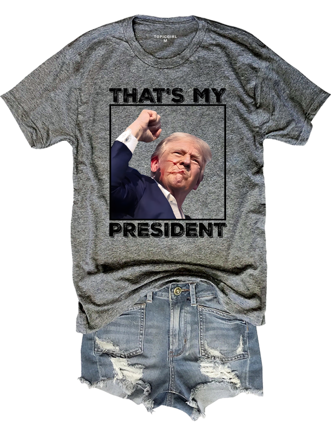 That's My President Trump Gun Shot Crop Top