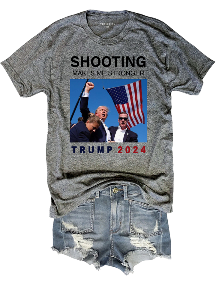 Shooting Makes Me Stronger Trump 2024 Crop Top