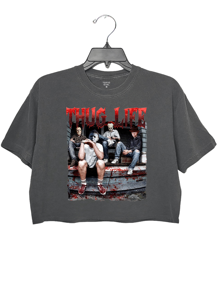 Thug Life Horror Movie Killers Crop Top