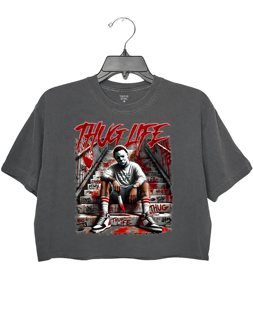 Michael Myers Thug Life Killer Crop Top