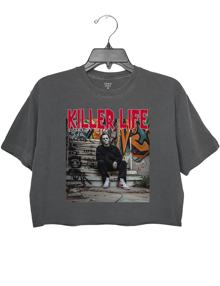 Michael Myers Killer Life Halloween Crop Top