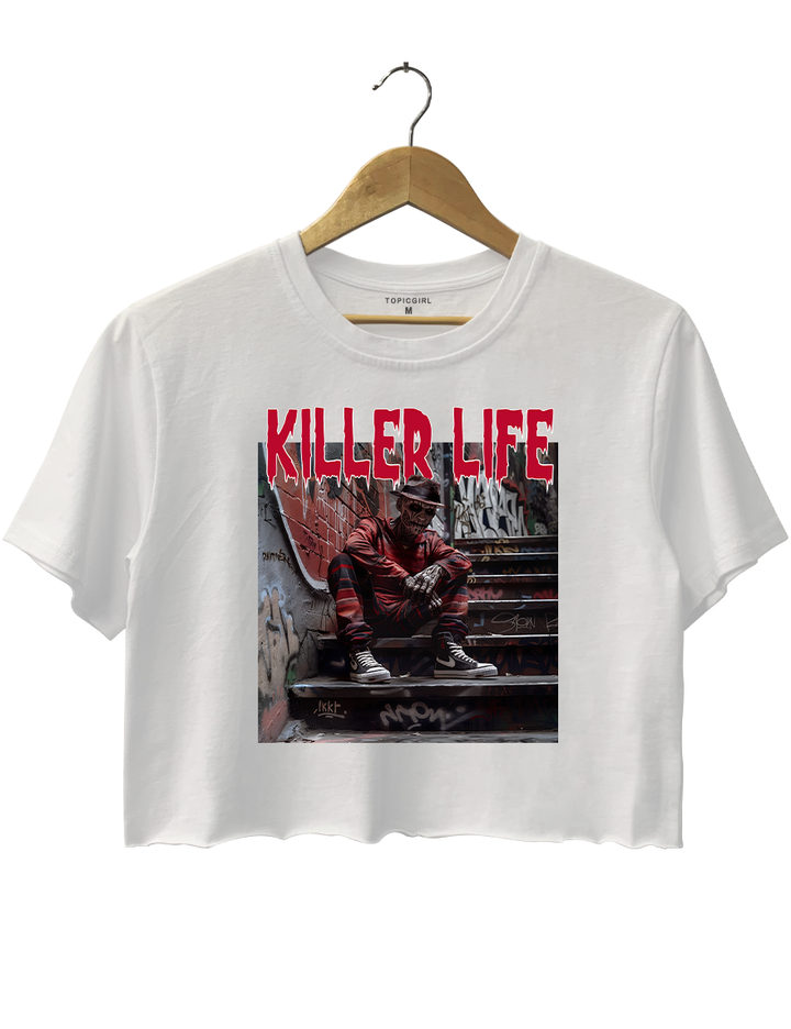 Freddy Krueger Killer Life Halloween Crop Top